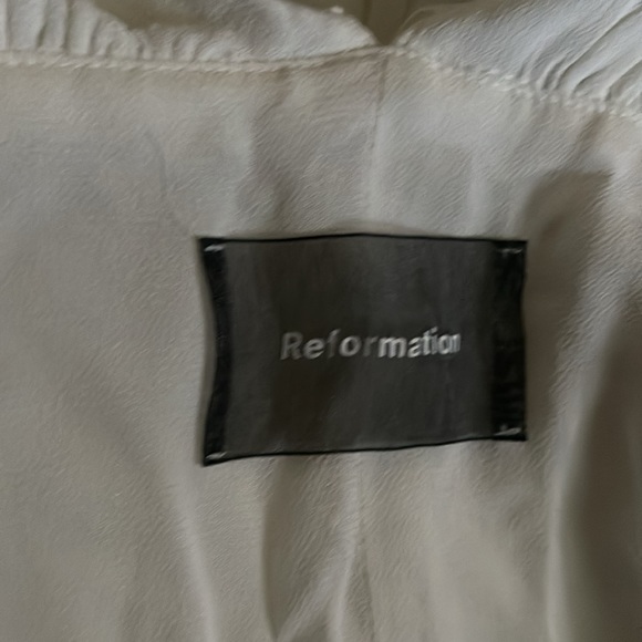 Cream, reformation, peppermint dress, wedding, event - Picture 3 of 5